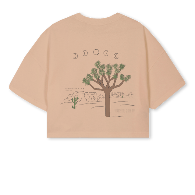 KCD JTCROPC Croissant Cropped Oversized Tee.