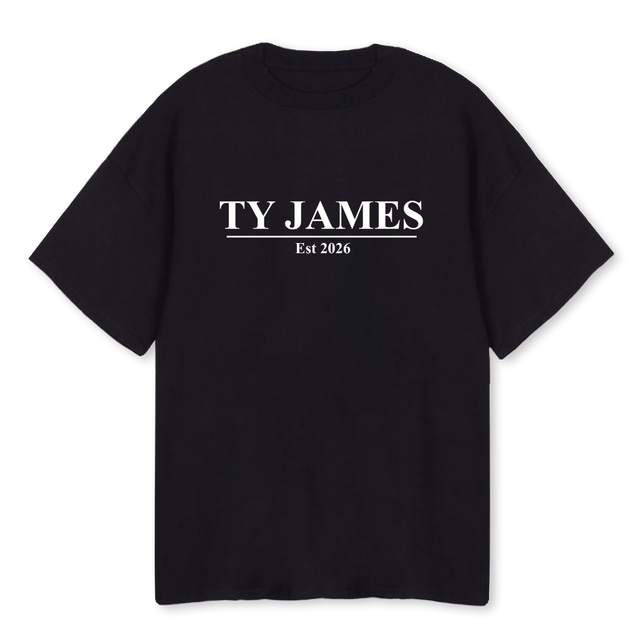 TJCLOTHINGUNO Black Oversized Tee.