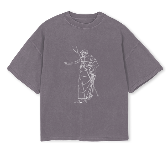 JUDGETEE Pigment Grey Oversized Boxy Tee.