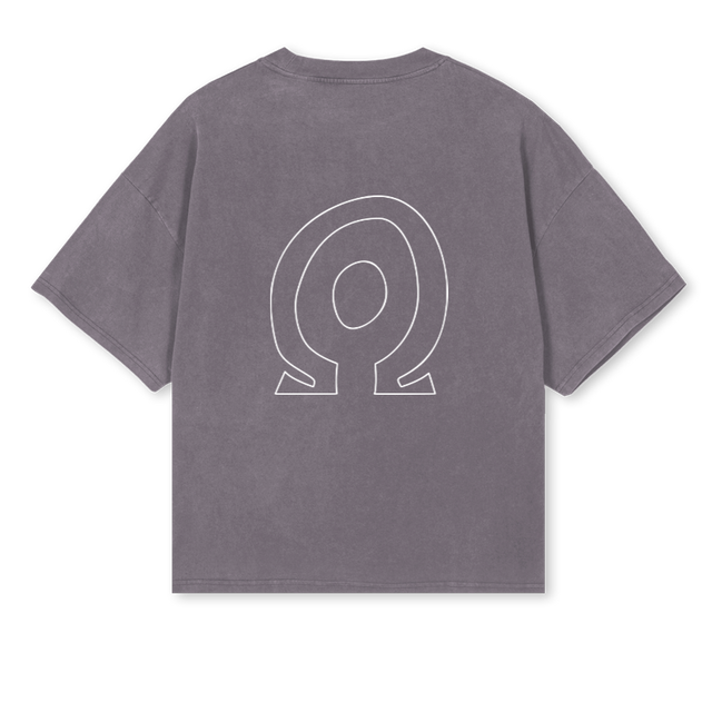 JUDGETEE Pigment Grey Oversized Boxy Tee.