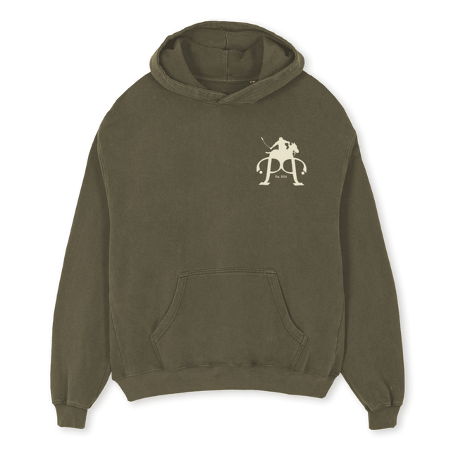 OLIVESH Vintage Olive Oversized Hoodie.