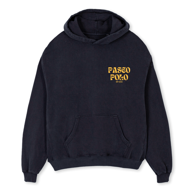 BLACKH Vintage Black Oversized Hoodie.
