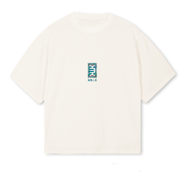 KTKBLUE Vintage White Oversized Boxy Tee.