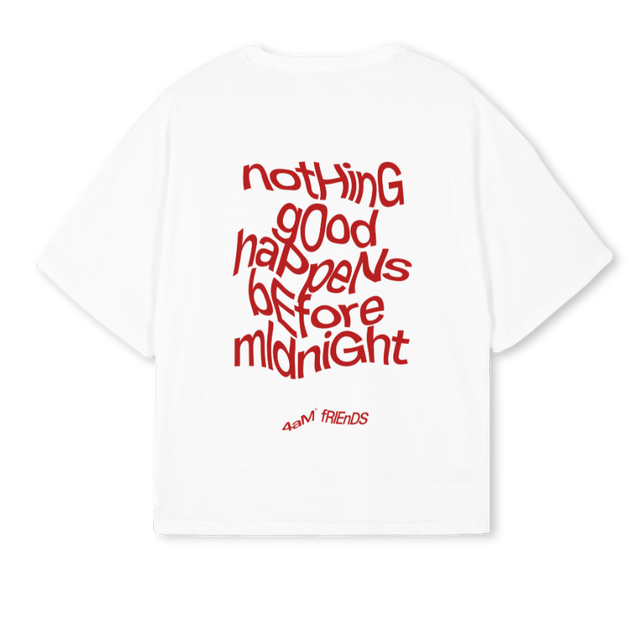 NOTHINGGOODHAPPENS White Oversized Boxy Tee.