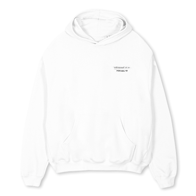 ADVANCEDHOODIE White Oversized Hoodie.