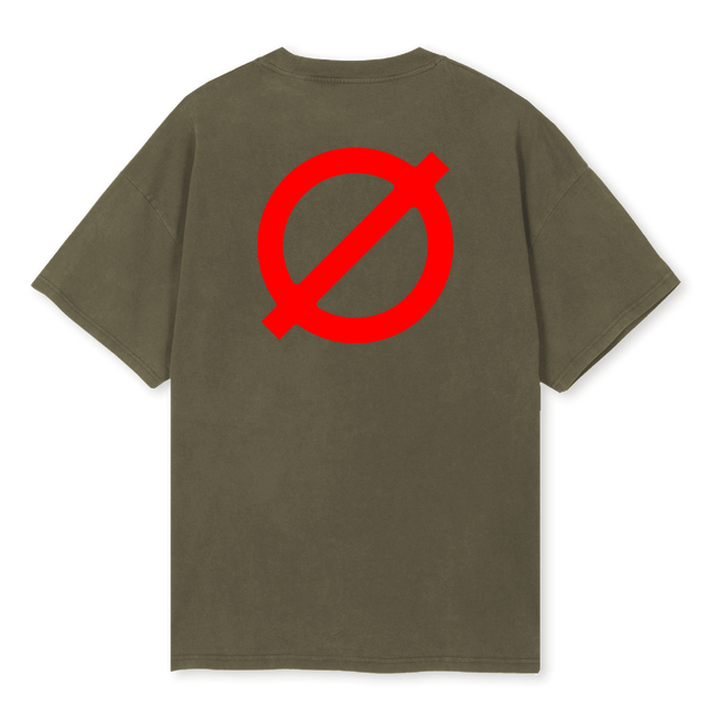 OJEOLIVE Vintage Olive Oversized Tee.