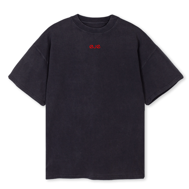 OJEBLACK Vintage Black Oversized Tee.