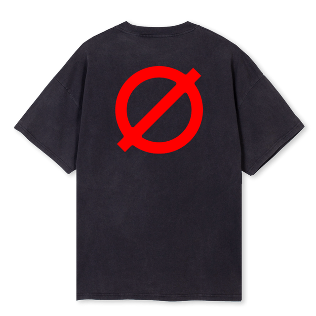 OJEBLACK Vintage Black Oversized Tee.