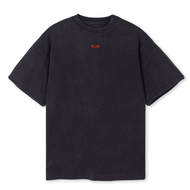 OJEBLACKSENCIRITY Vintage Black Oversized Tee.
