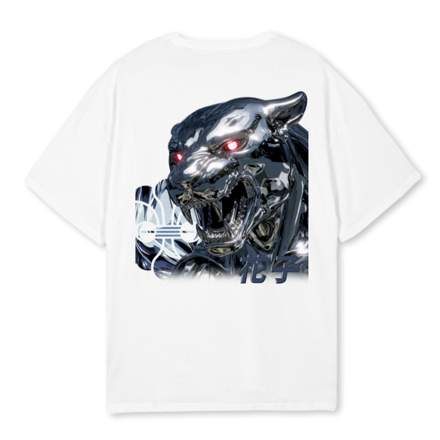 CHROMEXPANTHER White Oversized Tee.