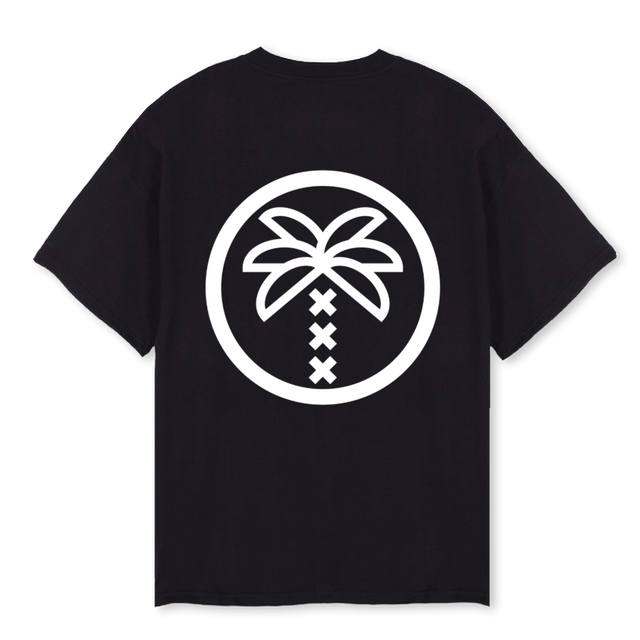 AYOUB  Black Oversized Tee.