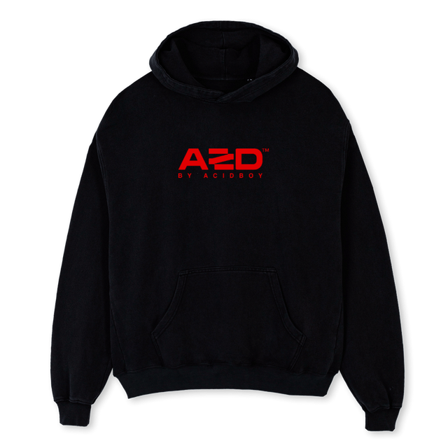 PERSON Black Oversized Hoodie.