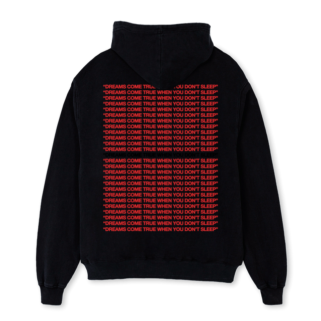 PERSON Black Oversized Hoodie.