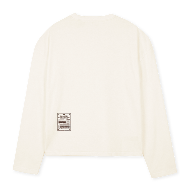VWHITE RUST INDUSTRI Vintage White Oversized Boxy LS Tee.
