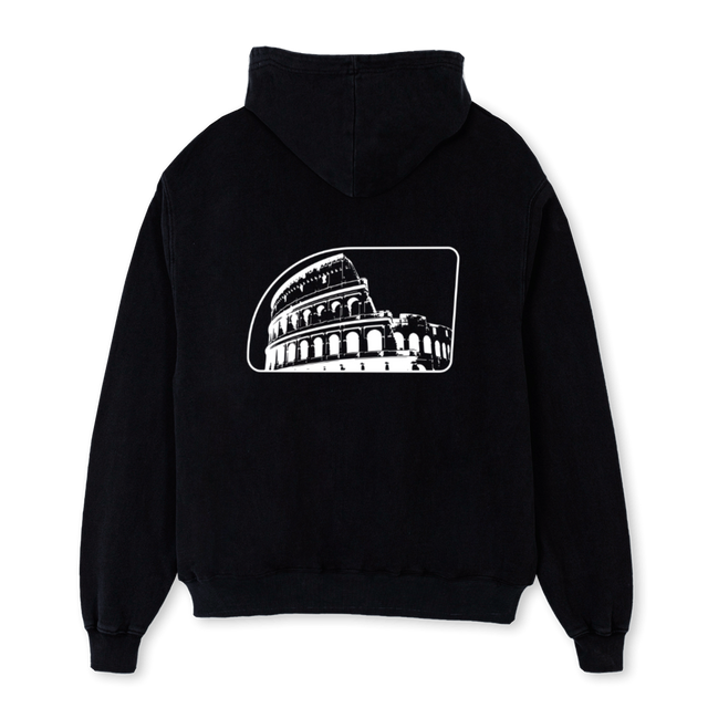SISUEPRIME Black Oversized Hoodie.