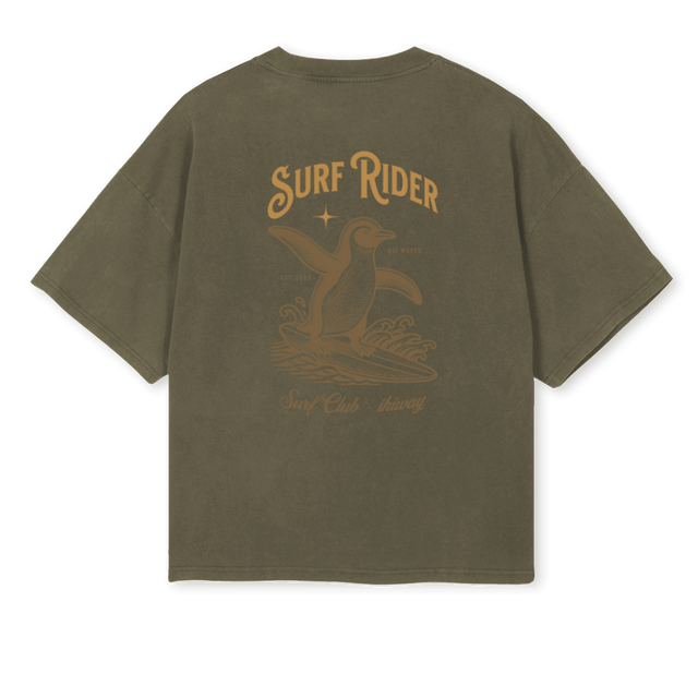 SURFRIDER OBOXTEE Vintage Olive Oversized Boxy Tee.