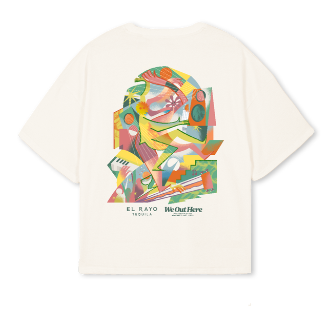 WOHTEE Vintage White Oversized Boxy Tee.