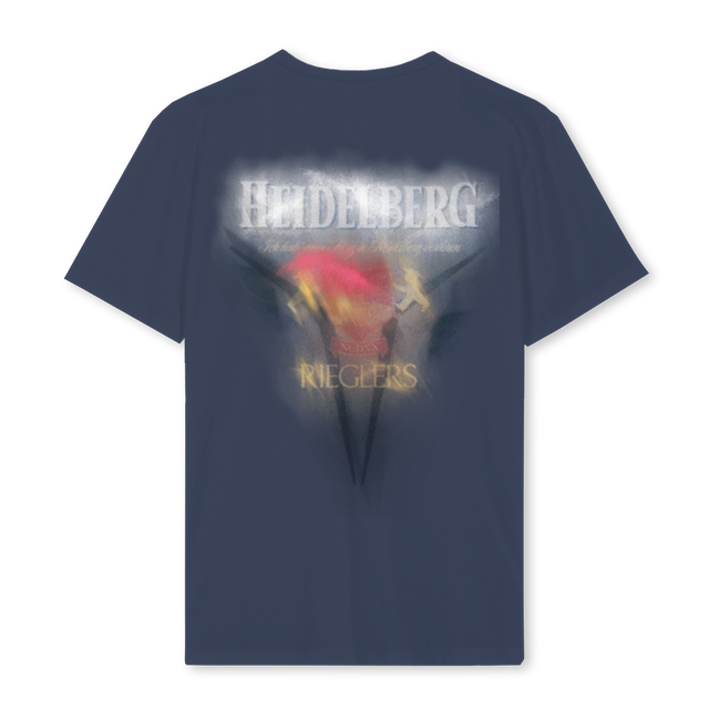 HEIDELCHALKONE Navy Blue Regular Tee.