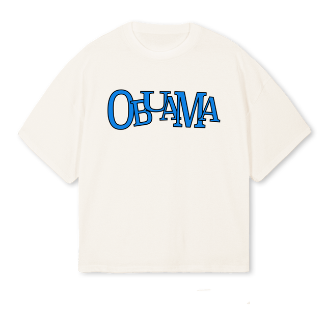 OBUAMA Vintage White Oversized Boxy Tee.