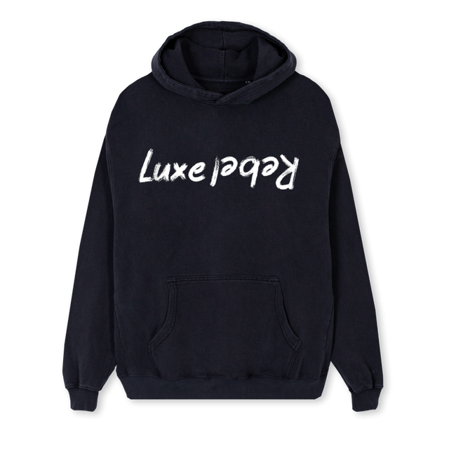 REBELHOODIE Vintage Black Regular Hoodie.