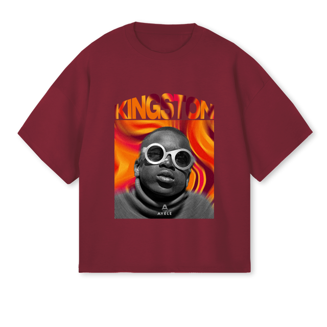 BURGUNDYISE Burgundy Oversized Boxy Tee.