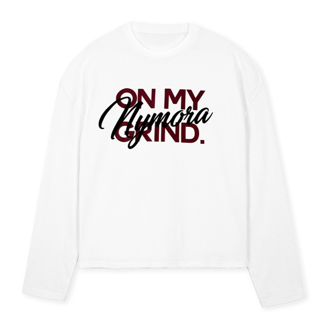 NGLS White Oversized Boxy LS Tee.