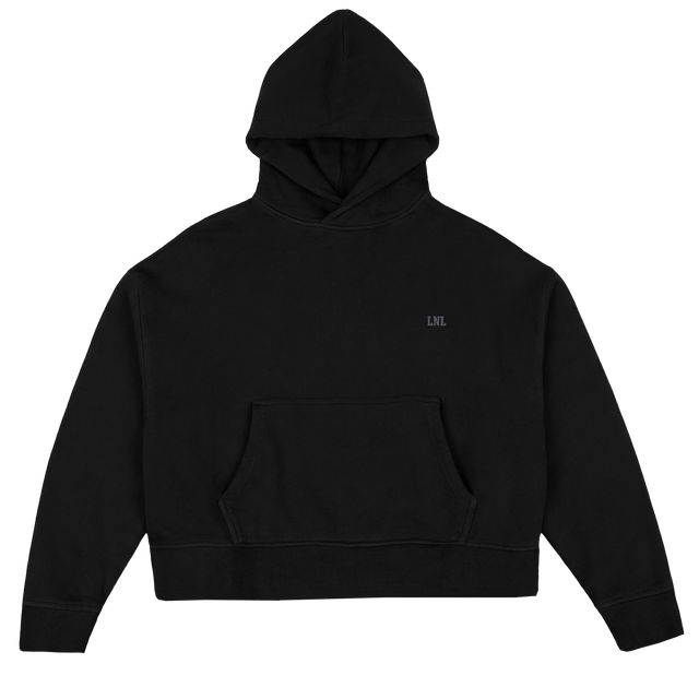 LNLHOODIEBLK Black Oversized Boxy Hoodie.