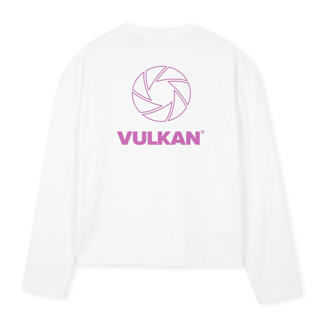 ICONLSWHITE White Oversized Boxy LS Tee.