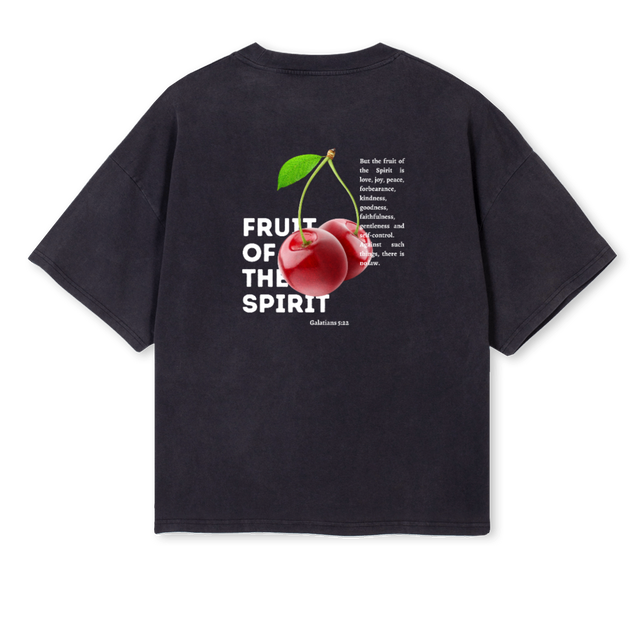FOTSCHERRYWHITE Vintage Black Oversized Boxy Tee.