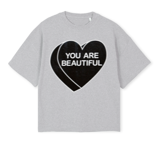 BEAUTIFUL Light Grey Marl Oversized Boxy Tee.