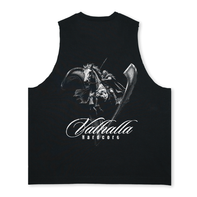 VALHALLA Deep Black Oversized Vest.