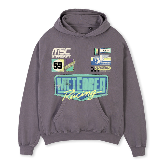 RACINGGREY Pigment Grey Oversized Hoodie.
