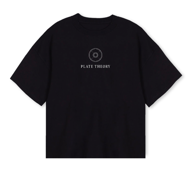 THE WEIGHT THAT SHAP Black Oversized Boxy Tee.