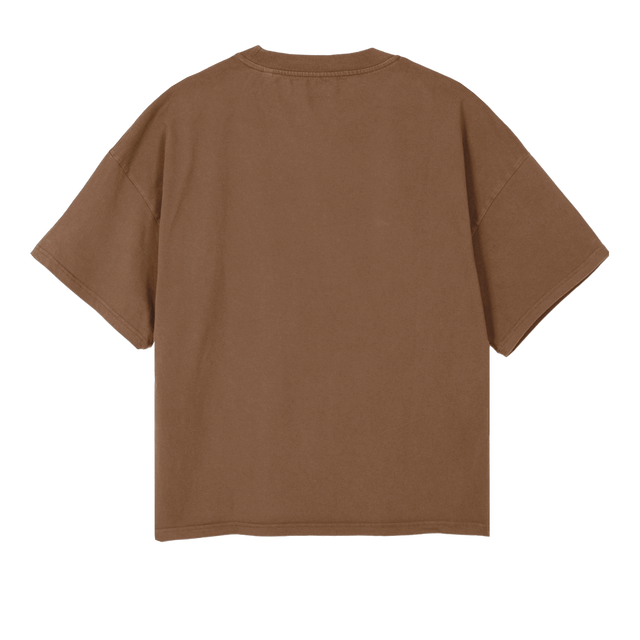 HQ Vintage Tan Oversized Boxy Tee.