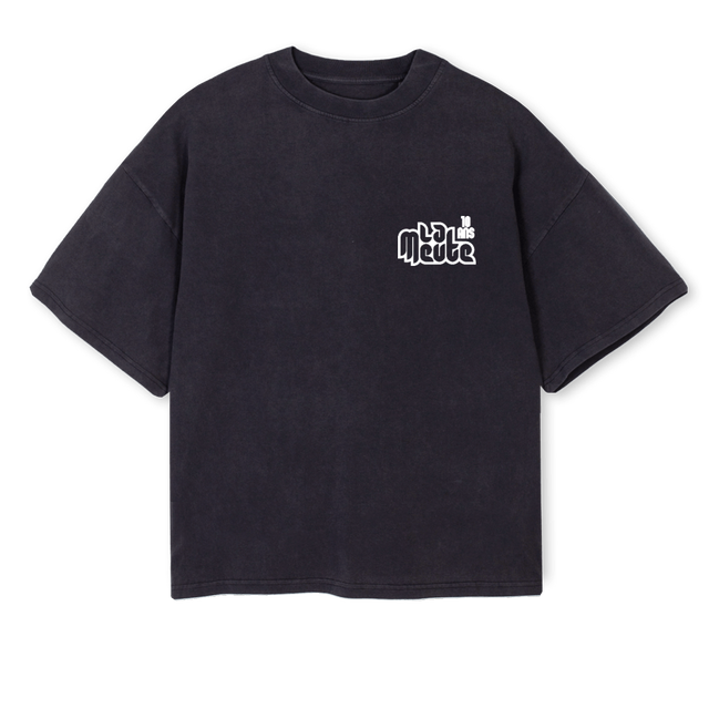 LMBIRTHDAY Vintage Black Oversized Boxy Tee.
