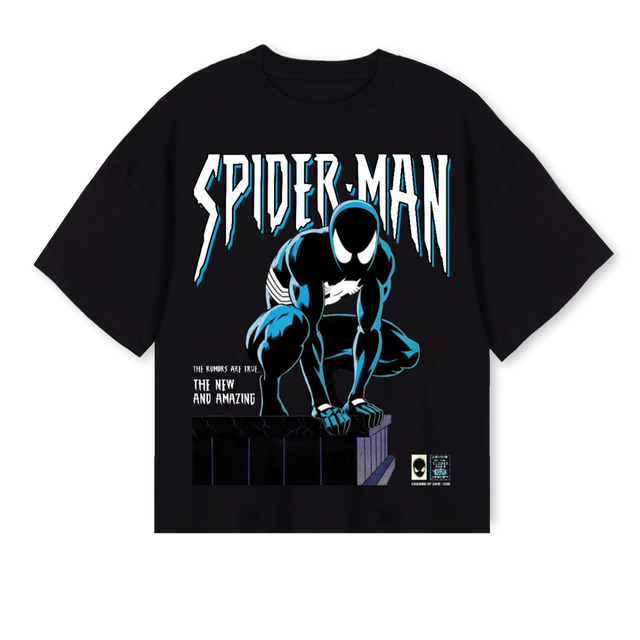 SYMBIOTE Black Oversized Boxy Tee.