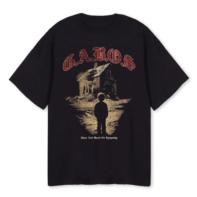 BLACKGABOS Black Oversized Tee.