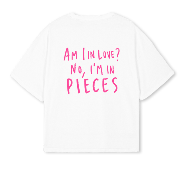 AMIINLOVESS White Oversized Boxy Tee.