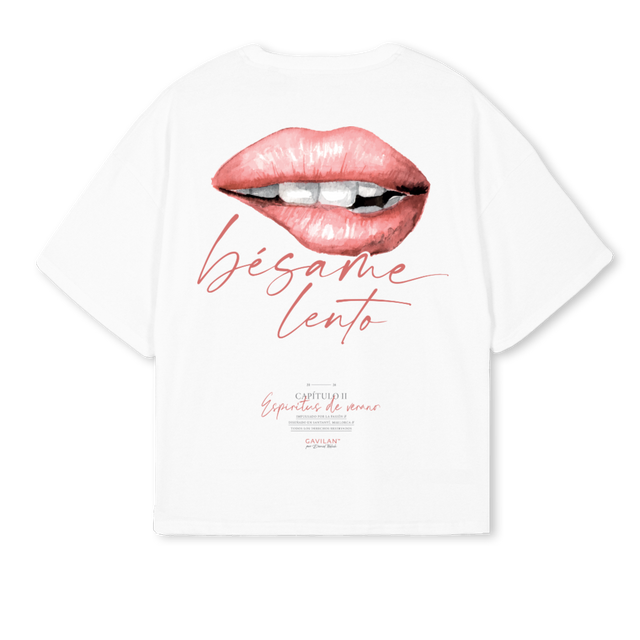 BESAME White Oversized Boxy Tee.