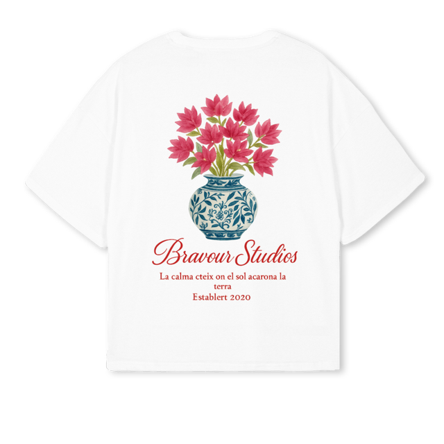 BSLACALMASOMMER White Oversized Boxy Tee.