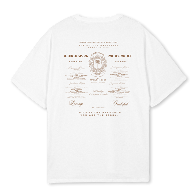 ISLAIBIZAWELLNESSCLB White Oversized Tee.