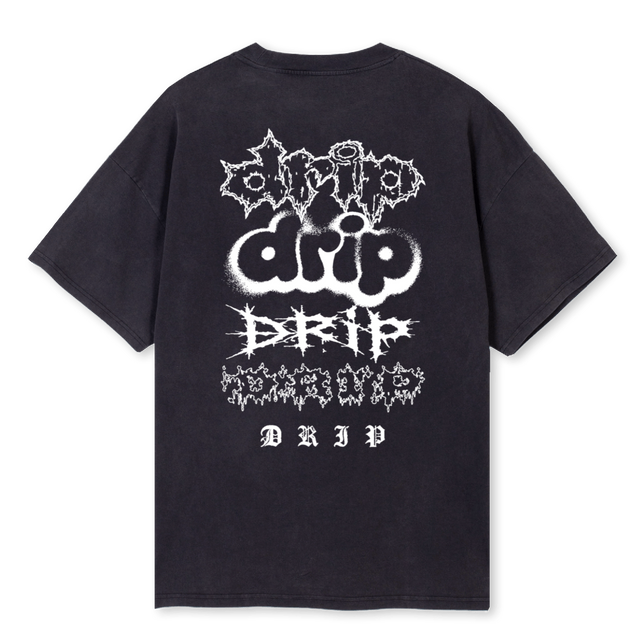 DRIPINCIAGA Vintage Black Oversized Tee.