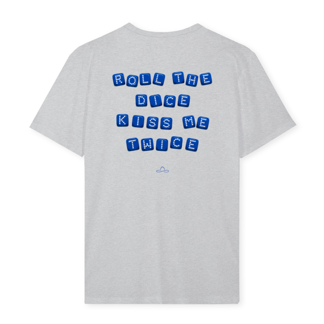 ROLLTHEDICE Light Grey Marl Regular Tee.