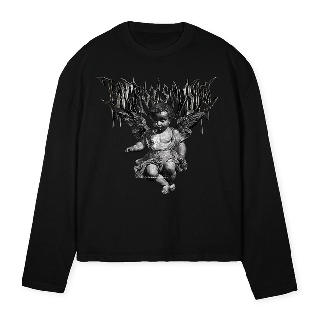 ANGELSDUSTED Black Oversized Boxy LS Tee.