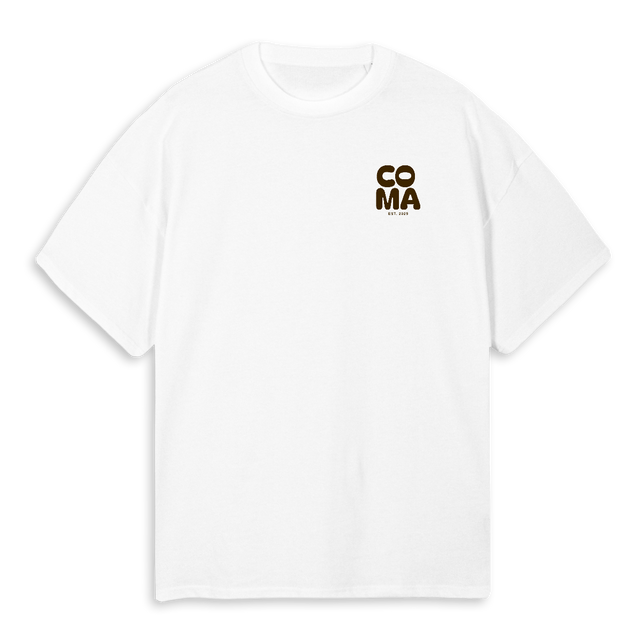 COMA SHORTSLEEVE BWN White Oversized Tee.