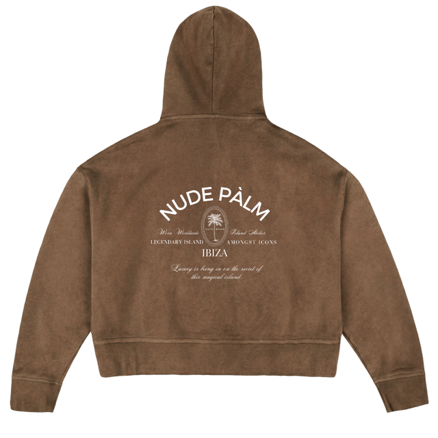 VINTAGETANIBIZAHOODY Vintage Tan Oversized Boxy Hoodie.