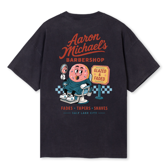 AARONMDONUT Vintage Black Oversized Tee.