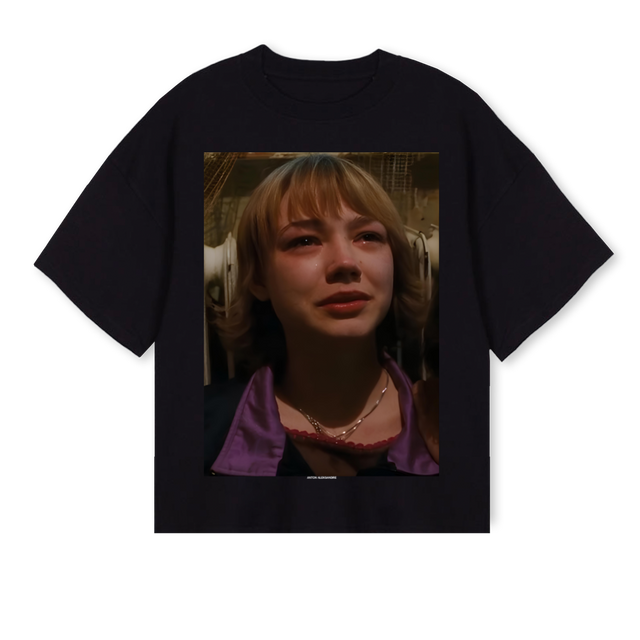 LILYANAVSEGDA Black Oversized Boxy Tee.