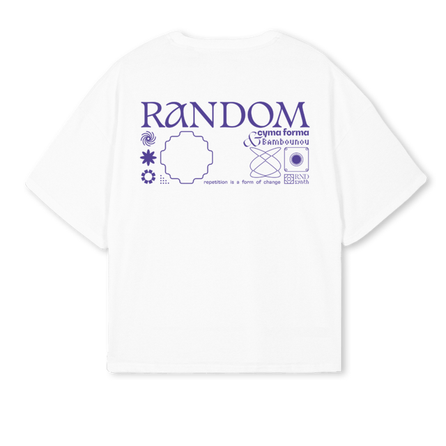 RNDTSHIRTM White Oversized Boxy Tee.