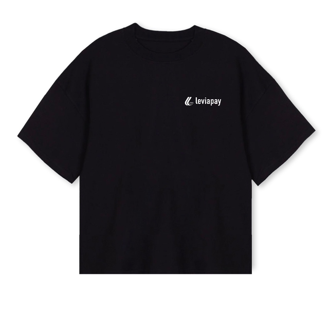 LARGE PRINT Black Oversized Boxy Tee.
